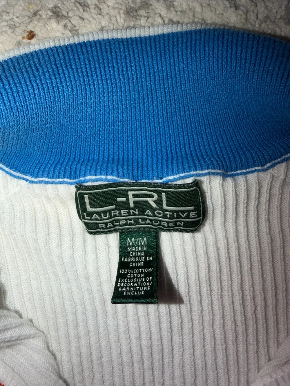 Vintage Ralph Lauren Active Rib Knit Henley Sweater Medium - Picture 2 of 4